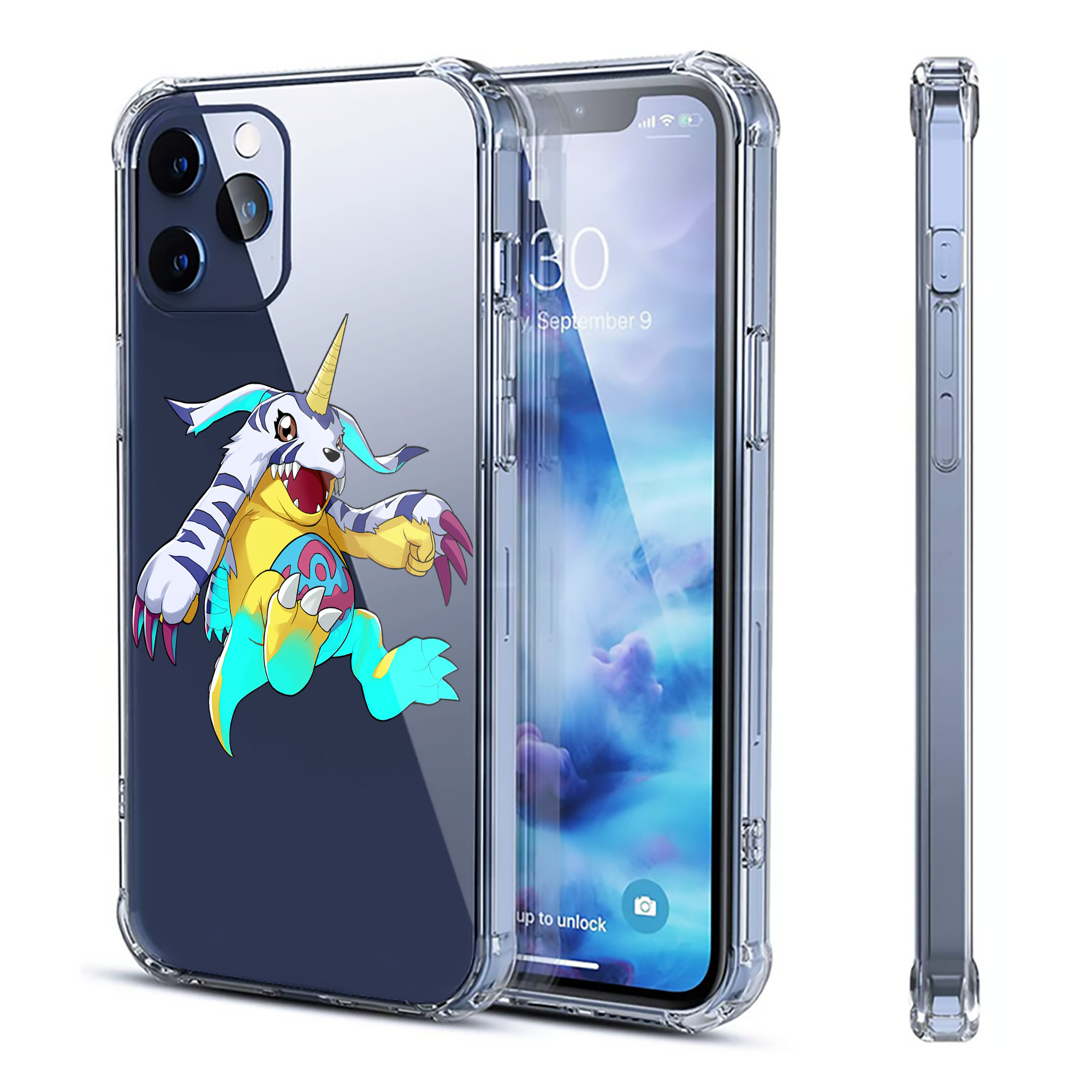 （画像用） Digimon デジタルモンスター/デジモン 【iPhone 12シリーズ対応】透明スマホケース（クリアソフトケース）